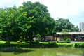 Lake at Japanese garden inside Rizal park in Manila, Philippines Royalty Free Stock Photo