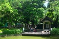 Lake at Japanese garden inside Rizal park in Manila, Philippines Royalty Free Stock Photo