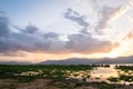 Lake Jipe at the border of Kenya and Tanzania, Africa