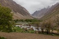 Lake in Jizev Jisev or Jizeu valley in Pamirs mountains, Tajikist