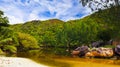 Lake in jungles at Seychelles