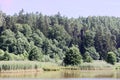 The lake Kammerweiher in Frankonia in Germany