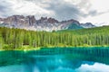 Lake Karersee Lago di Carezza, South Tyrol, Italy