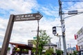 Lake Kawaguchiko street sign, the local street signs leading tourists to lake Kawaguchiko