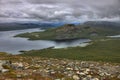 Lake Kilpisjarvi from Saana fell Royalty Free Stock Photo