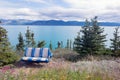 Lake Kluane, Yukon, With Blue Couch