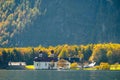 Lake Konigssee with world famous St Bartholomae Royalty Free Stock Photo