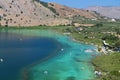 Lake Kournas at Crete island Royalty Free Stock Photo