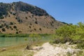 Lake Kournas - the largest freshwater lake on the Greek island of Crete Royalty Free Stock Photo