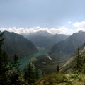 Lake KÃÂ¶nigssee in the bavarian Alps Royalty Free Stock Photo