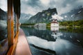 Lake KÃÂ¶nigssee with St. BartholomÃÂ¤ pilgrimage chapel in summer, Bavaria, Germany Royalty Free Stock Photo