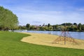 Lake of La-FertÃÂ©-Bernard in France Royalty Free Stock Photo