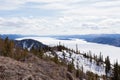 Lake Laberge spring frozen surface Yukon Canada Royalty Free Stock Photo