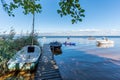 The lake of Lacanau on the French Atlantic coast Royalty Free Stock Photo