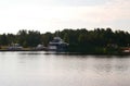 Ships and boats of Lake Ladoga. Lake Ladoga in the north of Russia. Royalty Free Stock Photo