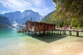 Lake Lago di Braies, Italy Royalty Free Stock Photo