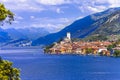 lake Lago di Garda, view of Malcesine village Royalty Free Stock Photo