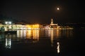 Lake - lago - Garda, Italy. Town of SalÃÂ², lakeside promenade by night