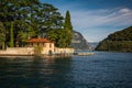 Lake lago Iseo, Italy. Isola di San Paolo island