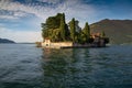 Lake lago Iseo, Italy. Isola di San Paolo island