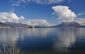 Lake (lago) Maggiore, Italy. Isola Madre winter landscape view Royalty Free Stock Photo