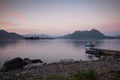 Lake - Lago Maggiore, Italy: Sunset light seen from Isola dei Pescatori Royalty Free Stock Photo
