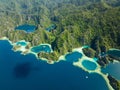 Lake and Lagoons in Coron, Palawan. Philippines. Royalty Free Stock Photo