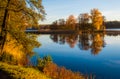 Lake landscape at fall Royalty Free Stock Photo