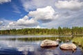 Lake landscape in Karelia.