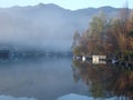 Lake landscape of still water