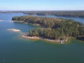 Aerial view of lake lanier Royalty Free Stock Photo