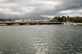 Lake Leman in the Swiss city of Geneva Royalty Free Stock Photo