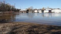 Lake Lewisville flooded parking lot