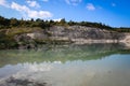 Lake in the limestone quarry.