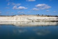 Lake in the limestone quarry.