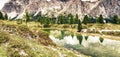 Lake of Limides - Italian Dolomites Royalty Free Stock Photo