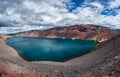 Lake Ljotipollur in crater of volcano