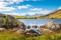Lake Llynnau Mymbyr in Snowdonia, North Wales Royalty Free Stock Photo
