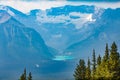 Lake louise aberta west canada aerial view Royalty Free Stock Photo