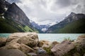 Lake Louise, Banff National Park, Alberta, Canada. Rocky Mountain. landscape panorama - blurred background Royalty Free Stock Photo