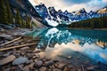 Lake Louise, Banff National Park, Canadian Rockies, Alberta, Canada, Lake Moraine, Banff national park, AI Generated