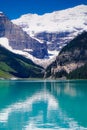 Lake Louise in Banff National Park in the Rocky Mountains of Alb Royalty Free Stock Photo