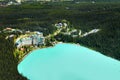 Lake Louise, Canadian Rockies, Scenic Aerial View Royalty Free Stock Photo