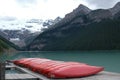 Lake Louise Canoe Dock Royalty Free Stock Photo