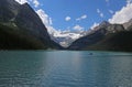 Lake Louise Canoers Royalty Free Stock Photo