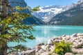 Lake Louise and Glacier Royalty Free Stock Photo