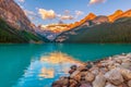 Lake Louise at sunset.Banff National Park.Alberta.Canada Royalty Free Stock Photo