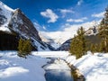 Lake Louise Winter Scene Royalty Free Stock Photo