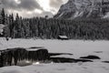 Lake Louise is a winter wonderland. Banff National Park Alberta Canada Royalty Free Stock Photo