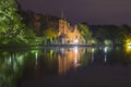 Lake of Love night view and Minnewater canal, Brugge, Belgium